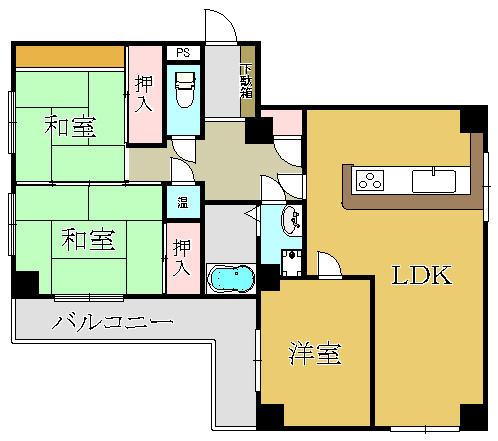 Floor plan. 3LDK, Price 16.5 million yen, Occupied area 74.94 sq m , Balcony area 10.22 sq m Japanese-style can also to continue.