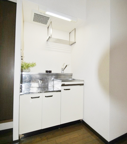 Kitchen. Two-burner gas stove can be installed