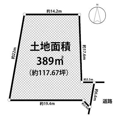 Compartment figure. Land price 49,500,000 yen, Land area 389 sq m compartment view (building conditions Mu! )