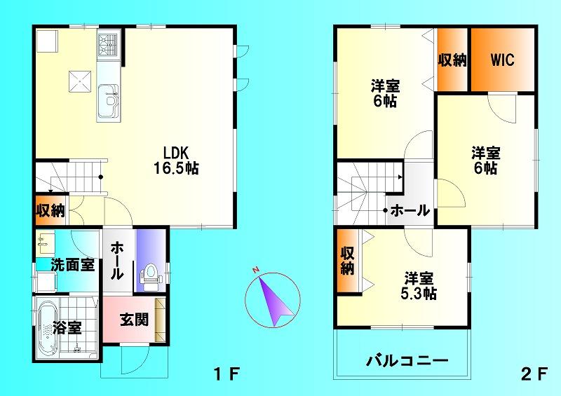 Compartment view + building plan example. Building plan example, Land price 20,568,000 yen, Land area 88.5 sq m , Building price 11,411,000 yen, The building is the area 81.97 sq m reference floor plan (^_^) / ~