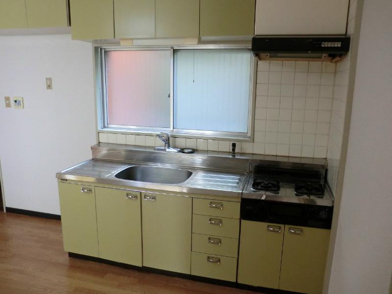 Kitchen. Bright kitchen with a window