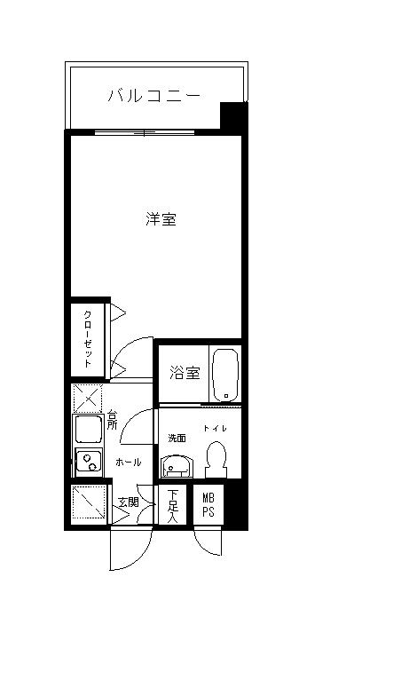 Floor plan. Price 9.5 million yen, Occupied area 24.58 sq m , Balcony area 4.62 sq m