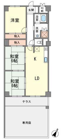 Floor plan. 3LDK, Price 14.3 million yen, Footprint 75 sq m , Balcony area 7.77 sq m