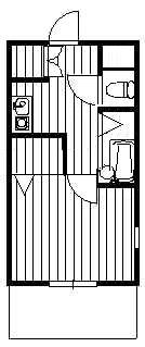 Floor plan. 1K, Price $ 40,000, Occupied area 18.03 sq m , Balcony area 0.01 sq m