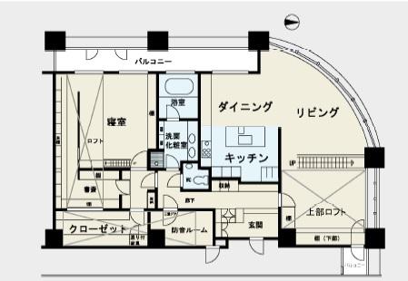 Floor plan. 1LDK, Price 230 million yen, Footprint 176.29 sq m , Balcony area 18.09 sq m