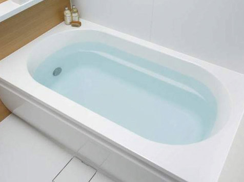 Bathing-wash room.  [WA bathtub] Simple design that combines straight lines and semicircles. It is a tub that sticks to ease-of-use. (Same specifications)
