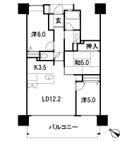 Floor: 3LDK, occupied area: 69.81 sq m, Price: 22.5 million yen ~ 23.4 million yen