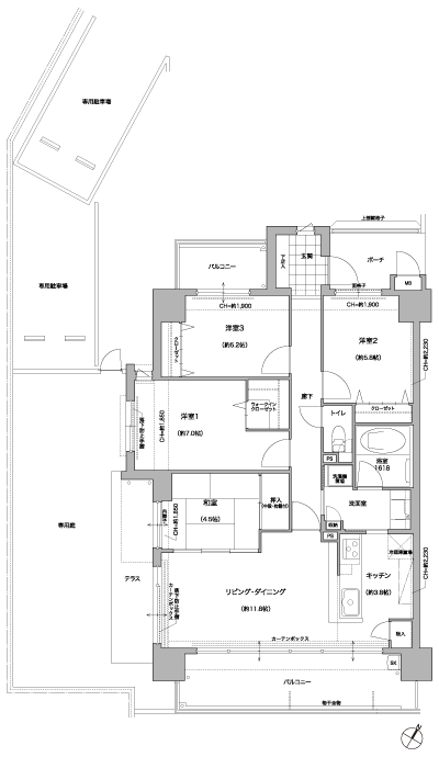 Floor: 4LDK, occupied area: 89.73 sq m, price: 38 million yen