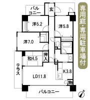 Floor: 4LDK, occupied area: 89.73 sq m, price: 38 million yen