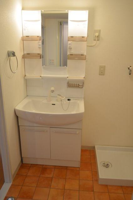 Wash basin, toilet. Unified washroom in white