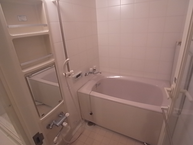 Bath. With storage shelves !! with mirror !!!!