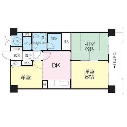 Floor plan. 3DK, Price 9.3 million yen, Occupied area 50.22 sq m , Balcony area 6.98 sq m