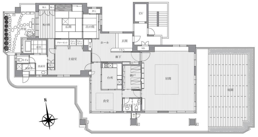 Floor plan. 3LDK + S (storeroom), Price 157 million yen, Footprint 239.34 sq m top floor of the Penthouse