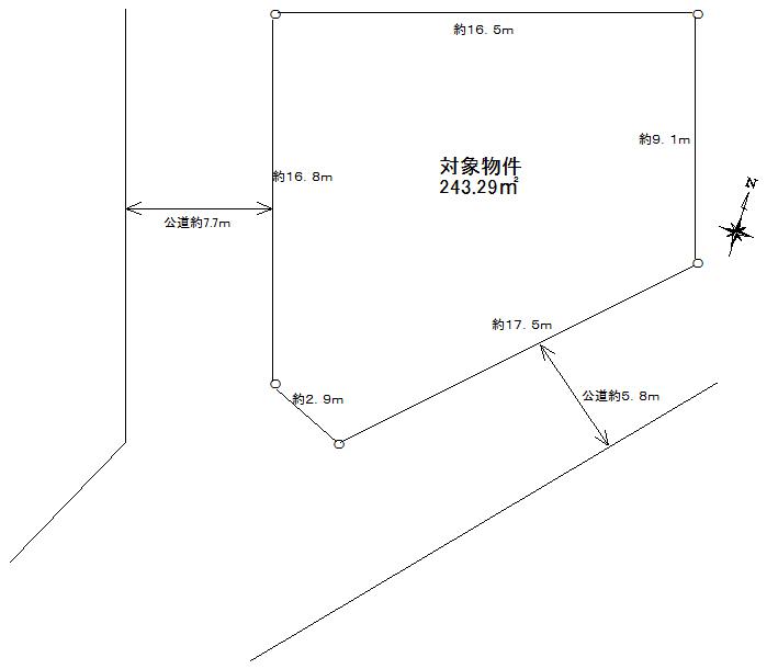Compartment figure. Land price 72 million yen, Land area 243.29 sq m