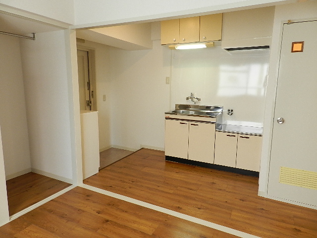 Kitchen. Floor was also finished cool.