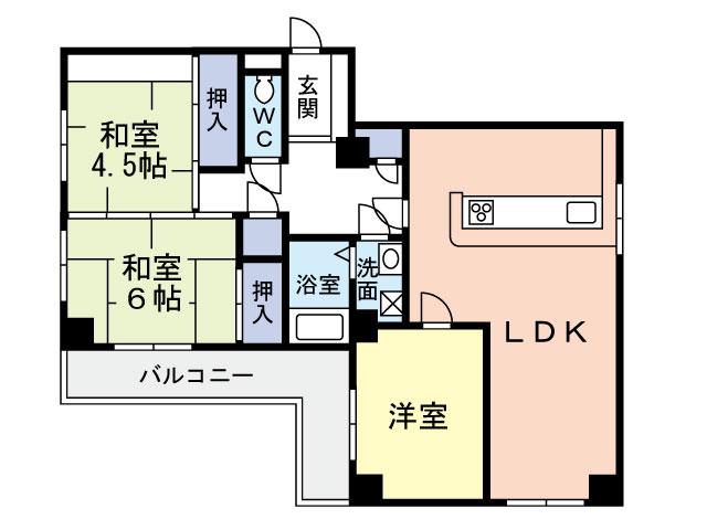 Floor plan. 3LDK, Price 16.5 million yen, Occupied area 74.94 sq m , Balcony area 10.22 sq m