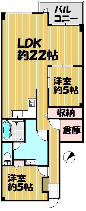 Floor plan. 2LDK, Price 17.8 million yen, Occupied area 79.48 sq m , Balcony area 4.26 sq m