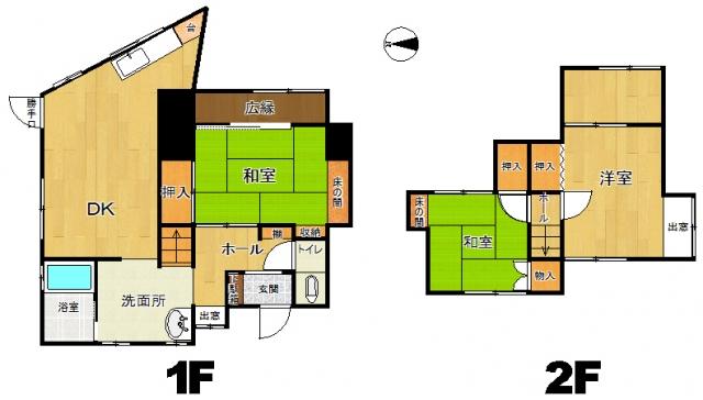 Floor plan. 17.8 million yen, 3DK, Land area 88.79 sq m , Building area 59.07 sq m southwest