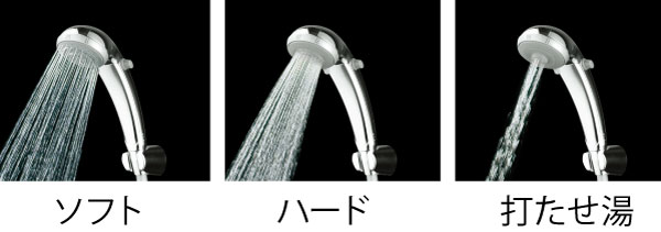 Bathing-wash room.  [3WAY shower head] In addition to the normal soft mode of, Hard mode with momentum, It is a shower that can be used in 3way of hot water mode to soft hit.