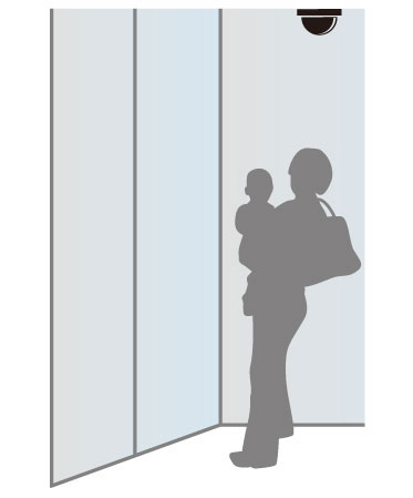 Security.  [Security specification Elevator] Set up a surveillance camera in the elevator as live with peace of mind. Peace of mind that you install the monitor that reflects the inside of the elevator on the first floor entrance hall ・ It is a safety specification. (Conceptual diagram)