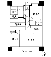 Floor: 3LDK, occupied area: 73.78 sq m, Price: 26,300,000 yen ・ 26,800,000 yen