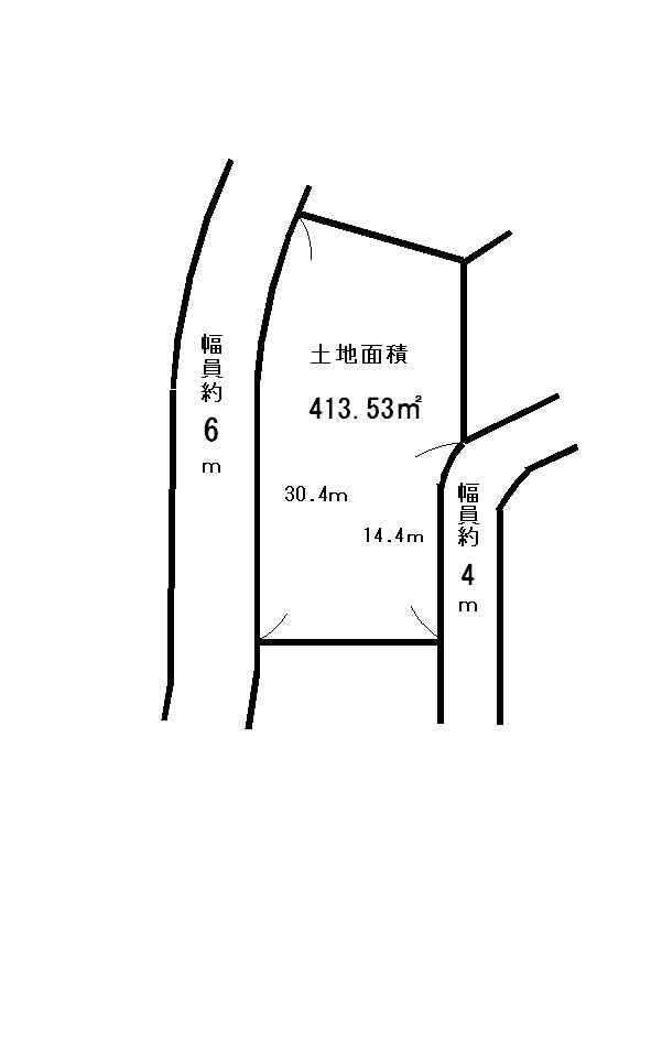 Compartment figure. Land price 43,800,000 yen, Land area 413.53 sq m