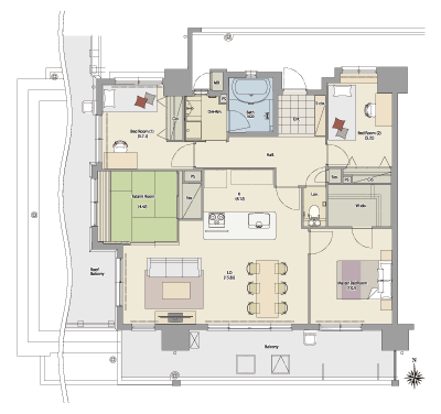 Floor: 4LDK, occupied area: 94.33 sq m, Price: 44.8 million yen