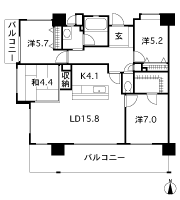 Floor: 4LDK, occupied area: 94.33 sq m, Price: 42.3 million yen