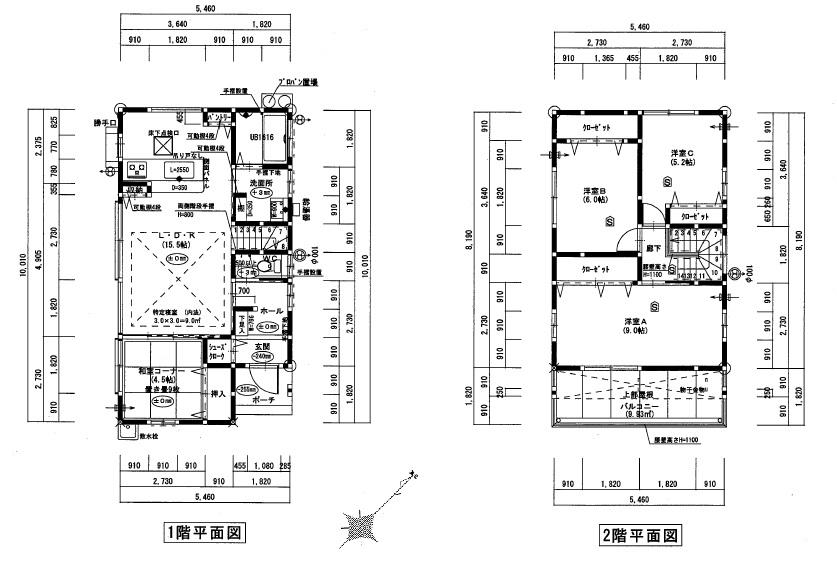 Floor plan. 29,800,000 yen, 4LDK, Land area 108.9 sq m , Building area 96.05 sq m 2 No. land