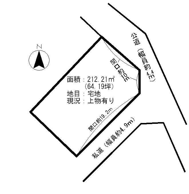 Compartment figure. Land price 11,550,000 yen, Land area 212.21 sq m