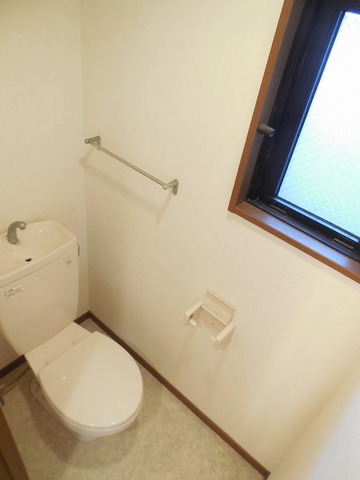 Other room space. There is a window in the toilet