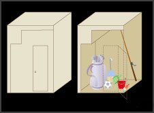 Common utility.  [trunk room] It is a storage space of plus α that are outside of the dwelling unit. Golf equipment and fishing equipment ・ Handy for storage, such as a tool for children to play in a sandbox. (G type is excluded) (conceptual diagram)
