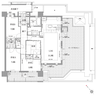 Floor: 4LDK, occupied area: 100.11 sq m, Price: 37.9 million yen