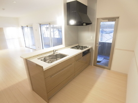 Living and room. Spacious sink with a system Kitchen
