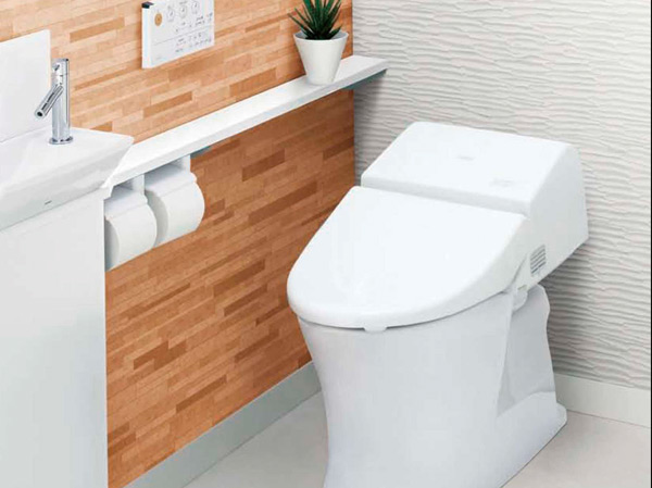 Toilet.  [Low silhouette type toilet] It has adopted a low silhouette type toilet twin tornado cleaning with. Also it comes with auto-cleaning to the bidet. (Same specifications)