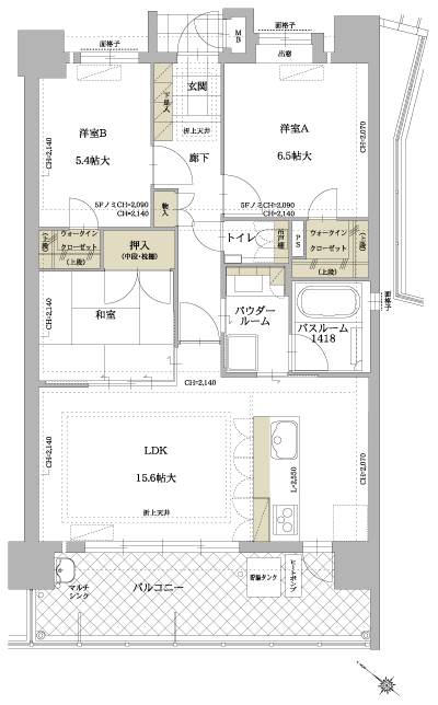 Floor: 3LDK, occupied area: 72.06 sq m, Price: 22.6 million yen ~ 24 million yen