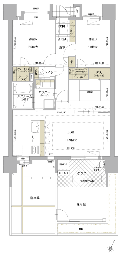 Floor: 3LDK, occupied area: 75.11 sq m, Price: 24.5 million yen