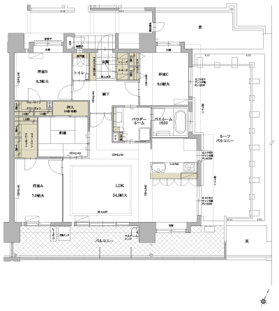 Floor: 4LDK, occupied area: 108.13 sq m, Price: 41.4 million yen