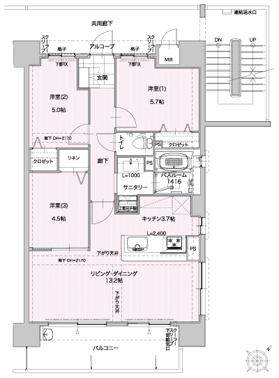 Floor: 3LDK, occupied area: 70.02 sq m, Price: 20,253,600 yen