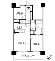 Floor: 2LDK, occupied area: 61.06 sq m, Price: 18,211,000 yen ~ 18,622,400 yen