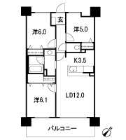 Floor: 3LDK, occupied area: 70.18 sq m, Price: 19,842,200 yen ~ 21,281,800 yen
