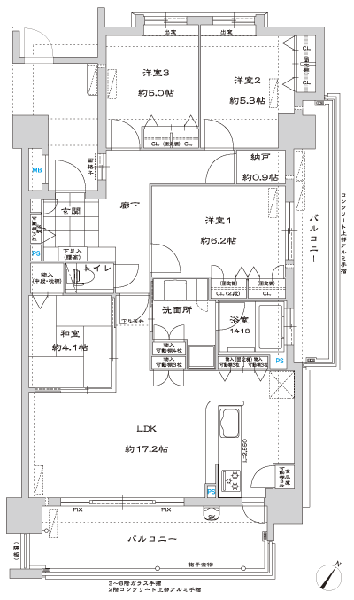 Floor: 4LDK + N, the area occupied: 90.3 sq m, Price: 28,200,000 yen ~ 30,800,000 yen