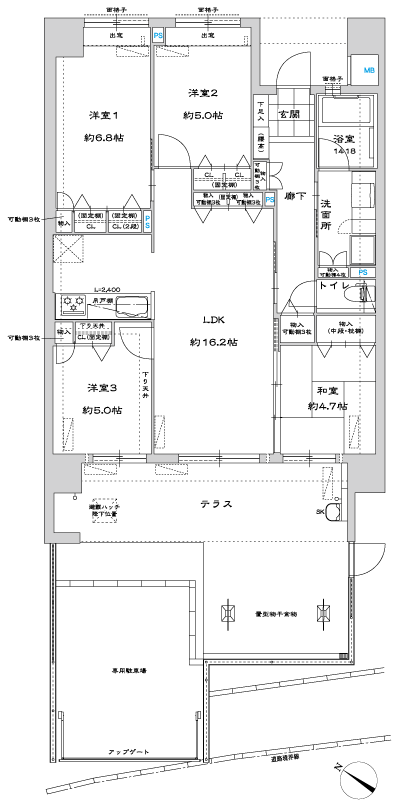 Floor: 4LDK, occupied area: 84.16 sq m, price: 24 million yen