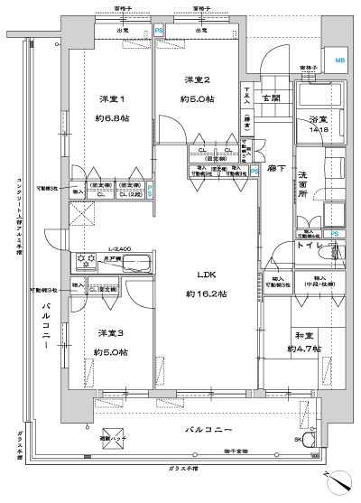 Floor: 4LDK, occupied area: 84.16 sq m, Price: 28.2 million yen