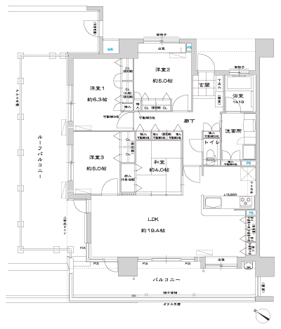 Floor: 4LDK, occupied area: 91.91 sq m, Price: 30.5 million yen