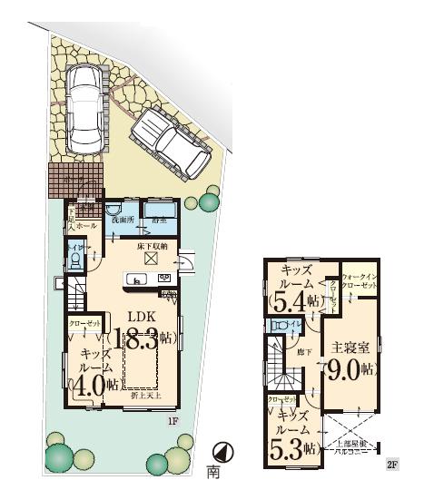 Floor plan. 27.6 million yen, 4LDK, Land area 146.88 sq m , Building area 101.85 sq m