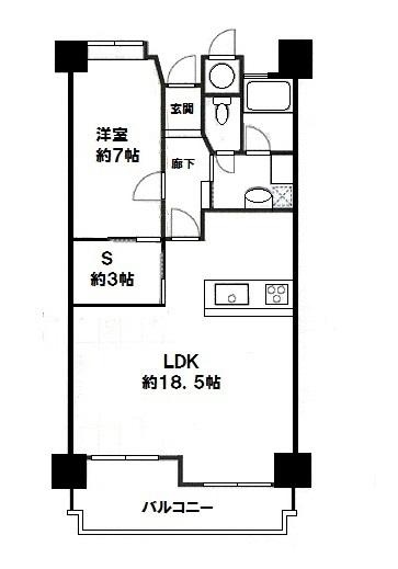 Floor plan. 1LDK + S (storeroom), Price 11 million yen, Occupied area 60.07 sq m , 1LDK on the balcony area 9.82 sq m 2LDK renovated