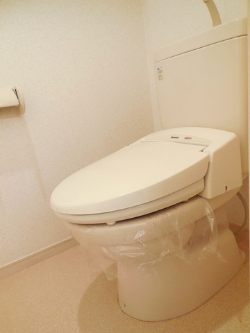Other room space. A clean toilet