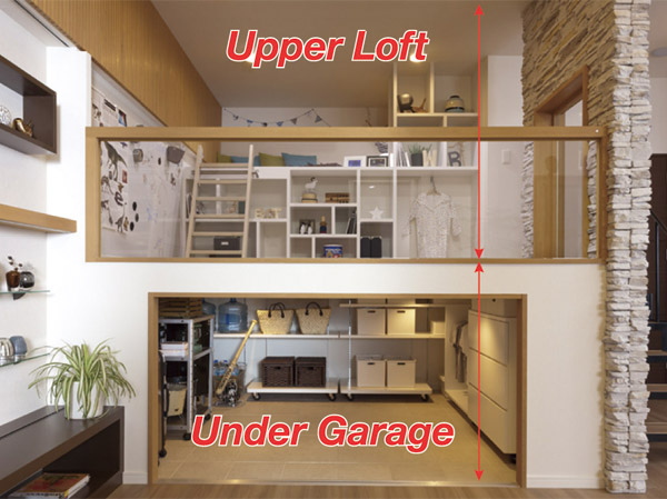 Living.  [Garero] Premium floor only in the space provided is "Garero". Above loft, Special space called garage below. Come true precisely because open-minded living design, Proposed a new concept space.