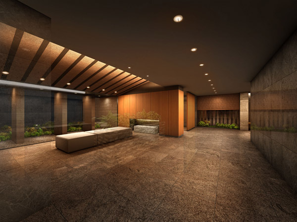 Shared facilities.  [Entrance hall] The company is pursuing a value that has the potential and the design itself of design. Entrance hall, While expressing the warmth, Produce a personality with a change in the nestled in the ceiling and walls. Approach Road aesthetics dwells is, It will be the pride of the people who live. (Rendering)
